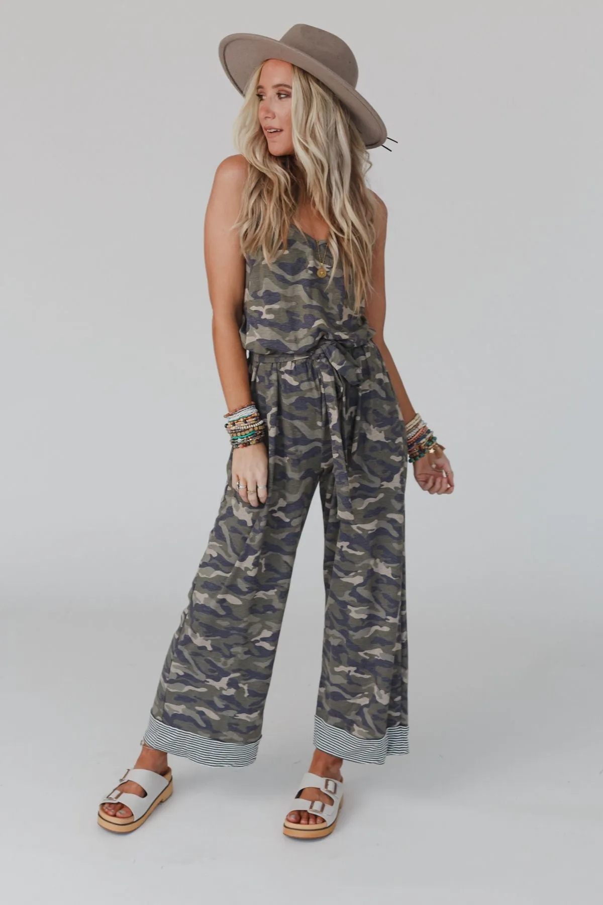 Cadet Camo Print Jumpsuit - Olive Camo