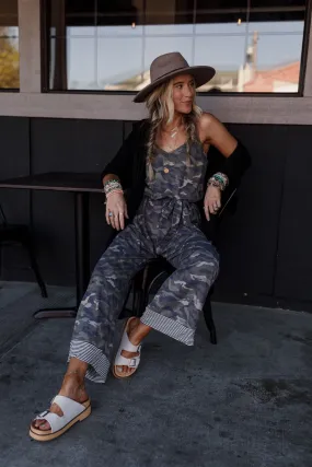 Cadet Camo Print Jumpsuit - Olive Camo