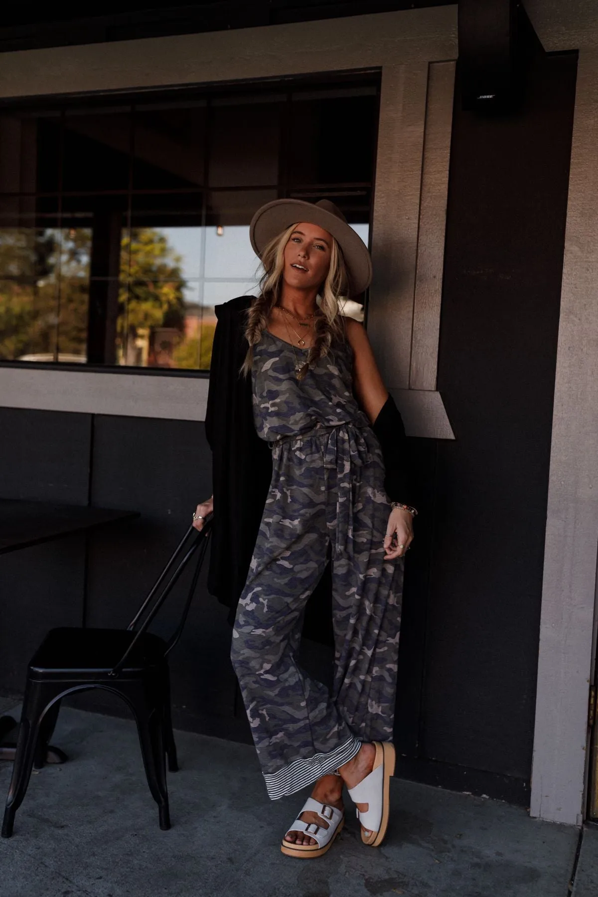 Cadet Camo Print Jumpsuit - Olive Camo