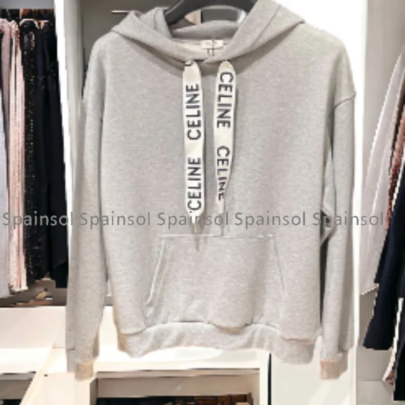 CELINE  |Loose hooded sweatshirt in cotton fleece