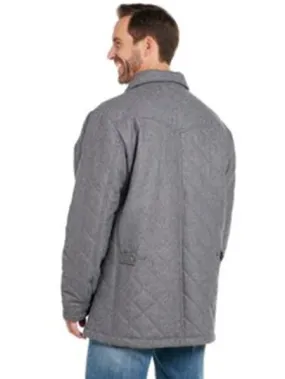 Cripple Creek CR42066 Mens Quilted Light Weight Wool Melton Coat Grey