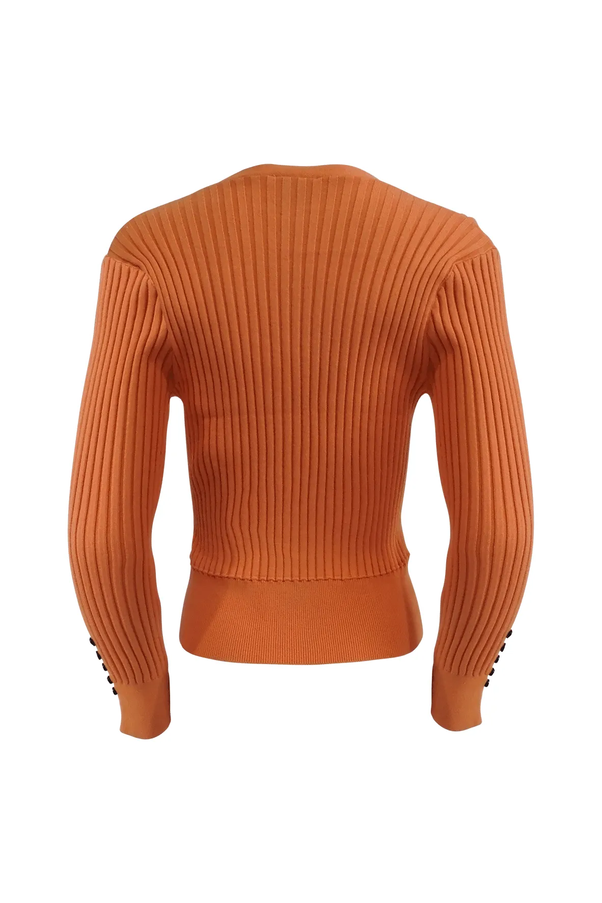 Cropped Carrot Colour Cardigan