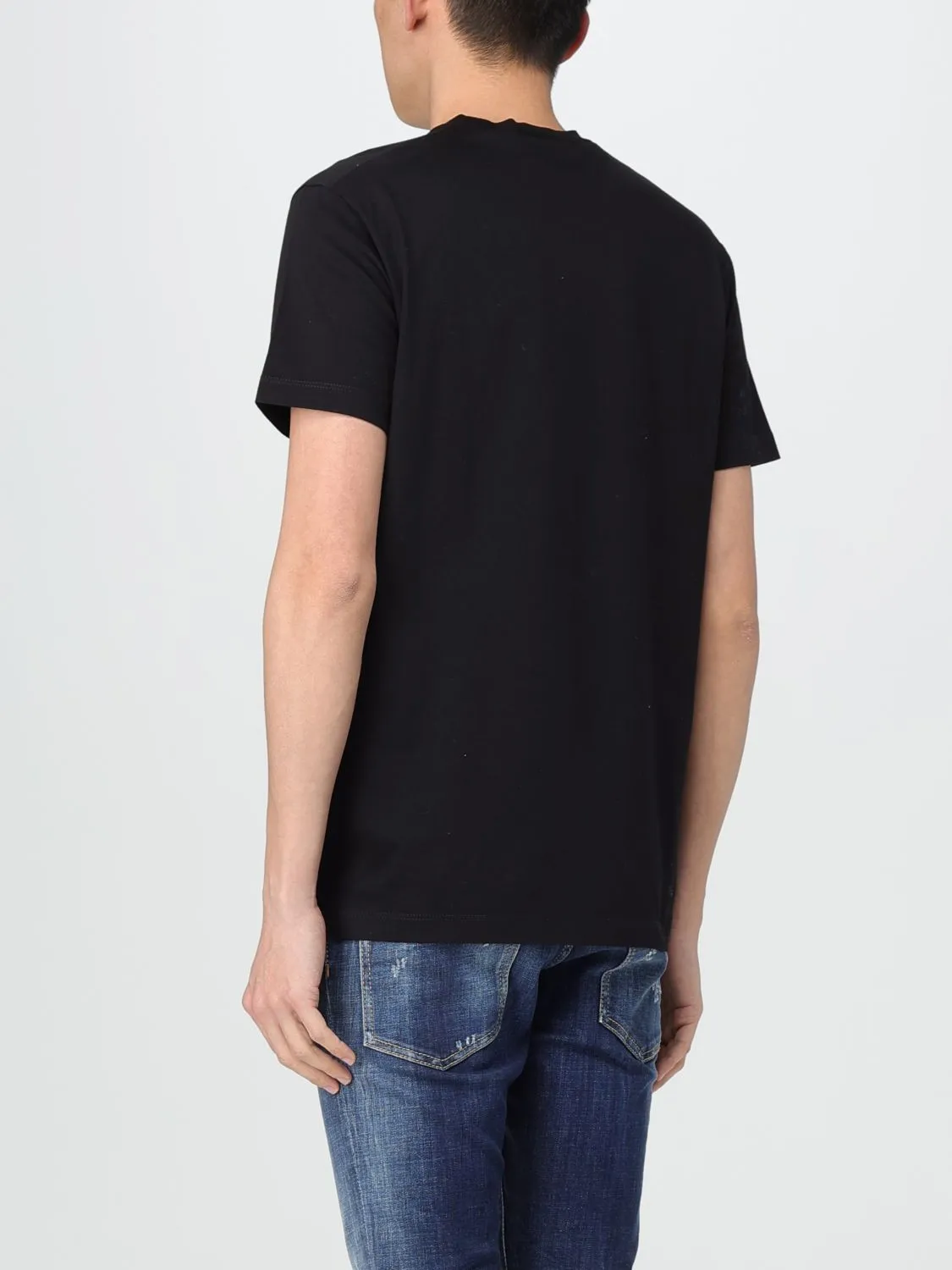 D SQUARED2  |Crew Neck Pullovers Street Style Plain Cotton Short Sleeves