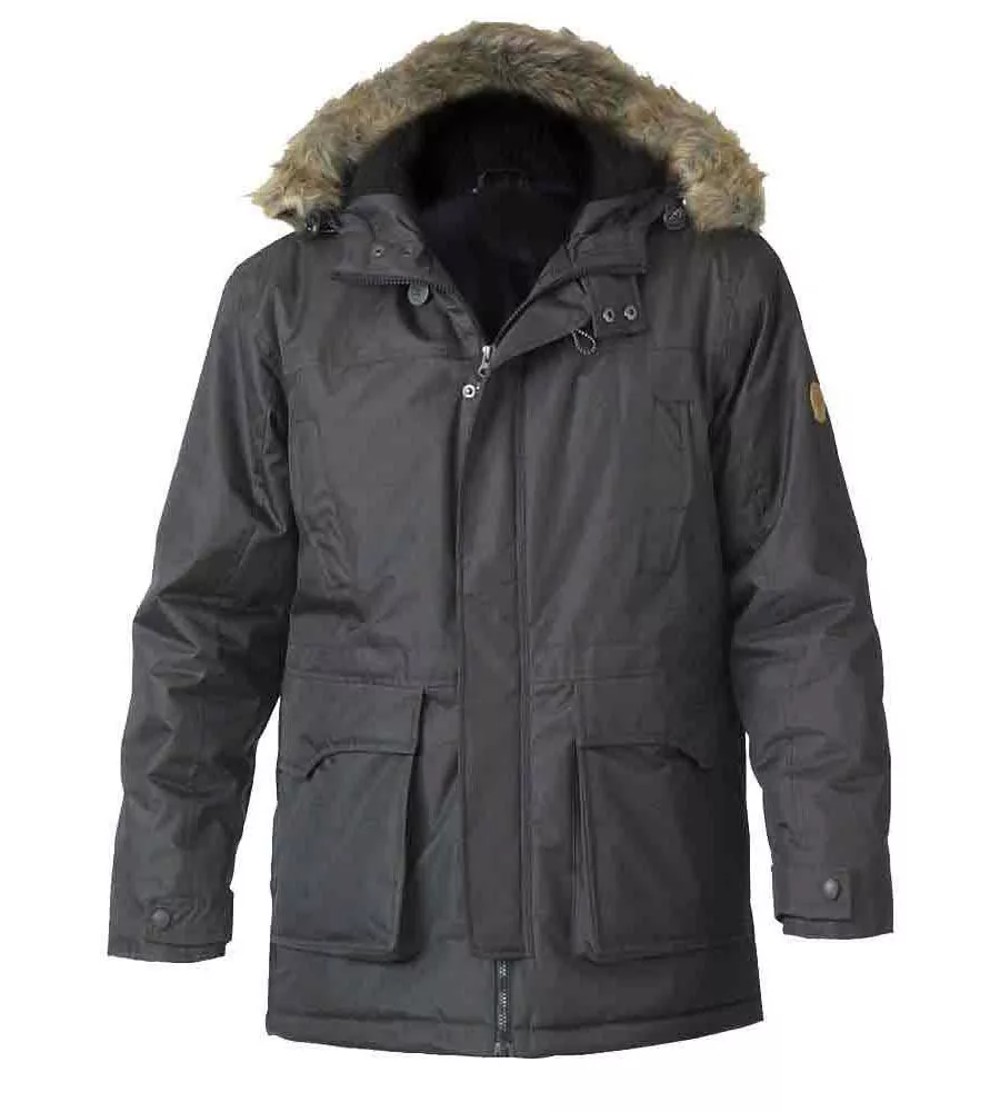 D555 Big Mens Parka Style Jacket With Detachable Fur Trim (LOVETT)