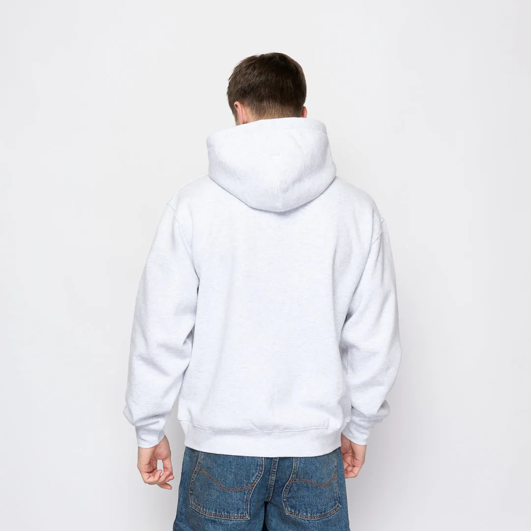 Dime - Cursive Small Logo Zip Hoodie (Ash)