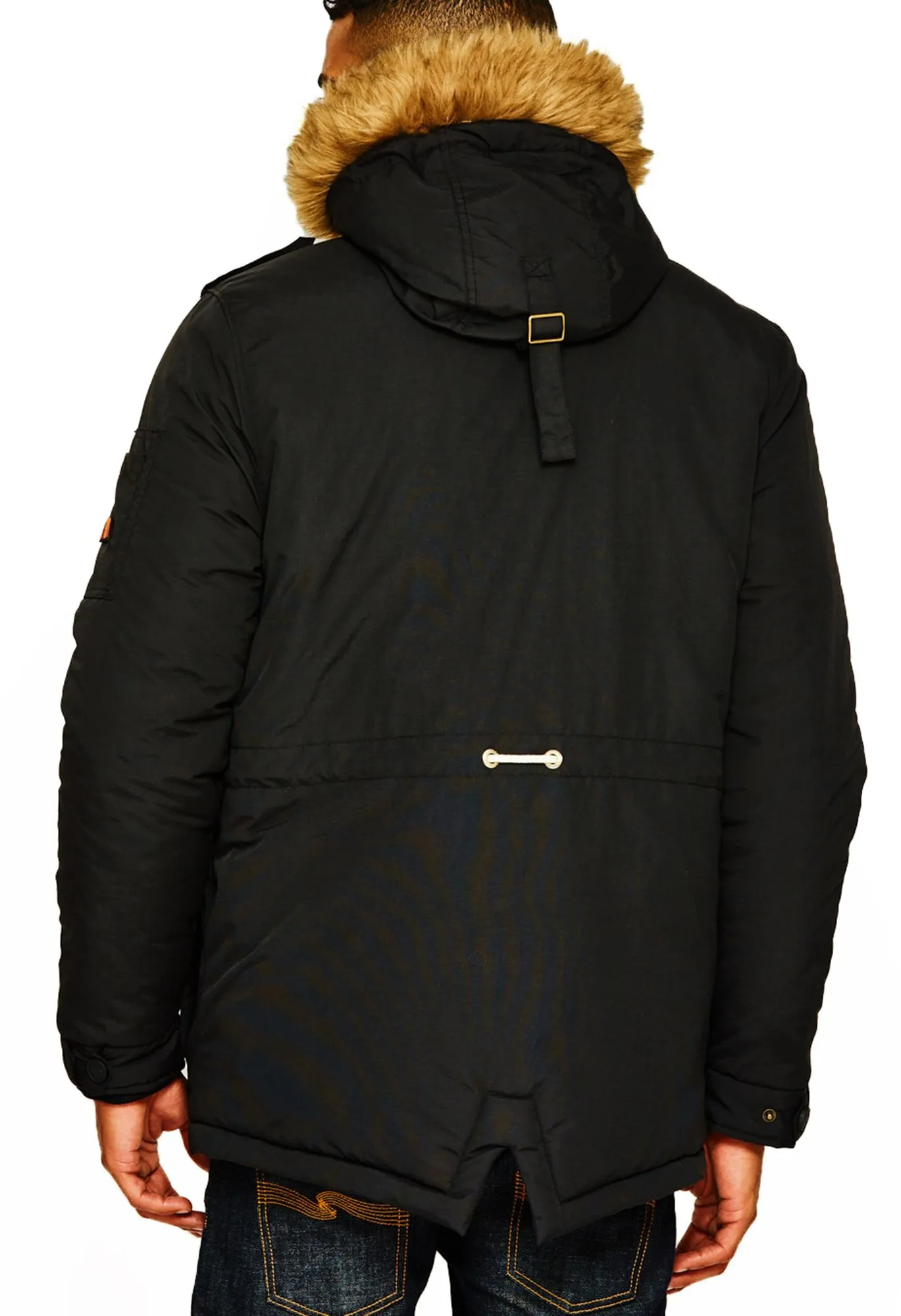 Ellesse Blizzard Padded Parka Jacket Anthracite