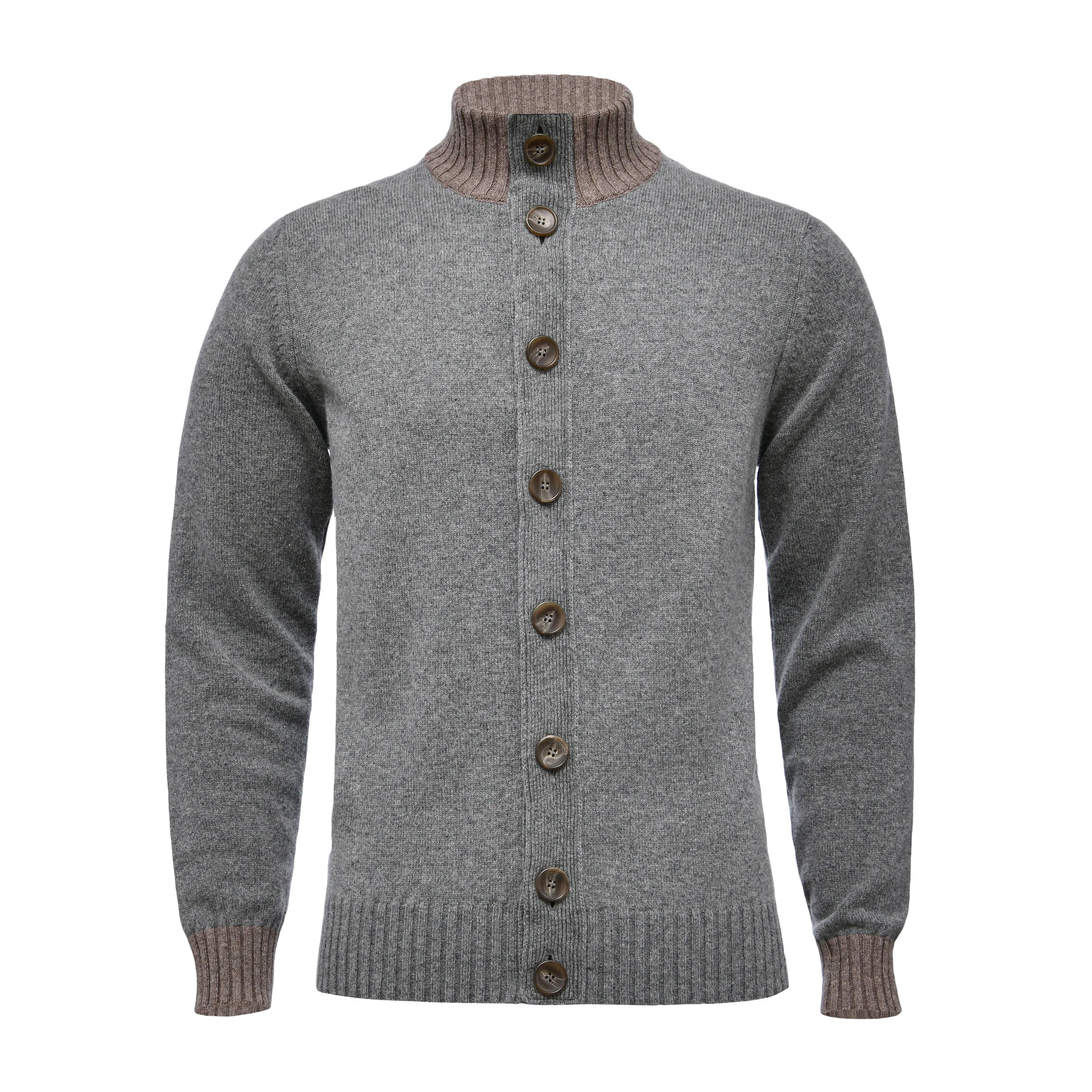 Emanuel Berg - Cardigan à boutons de laine et cachemire Premium  - Gris