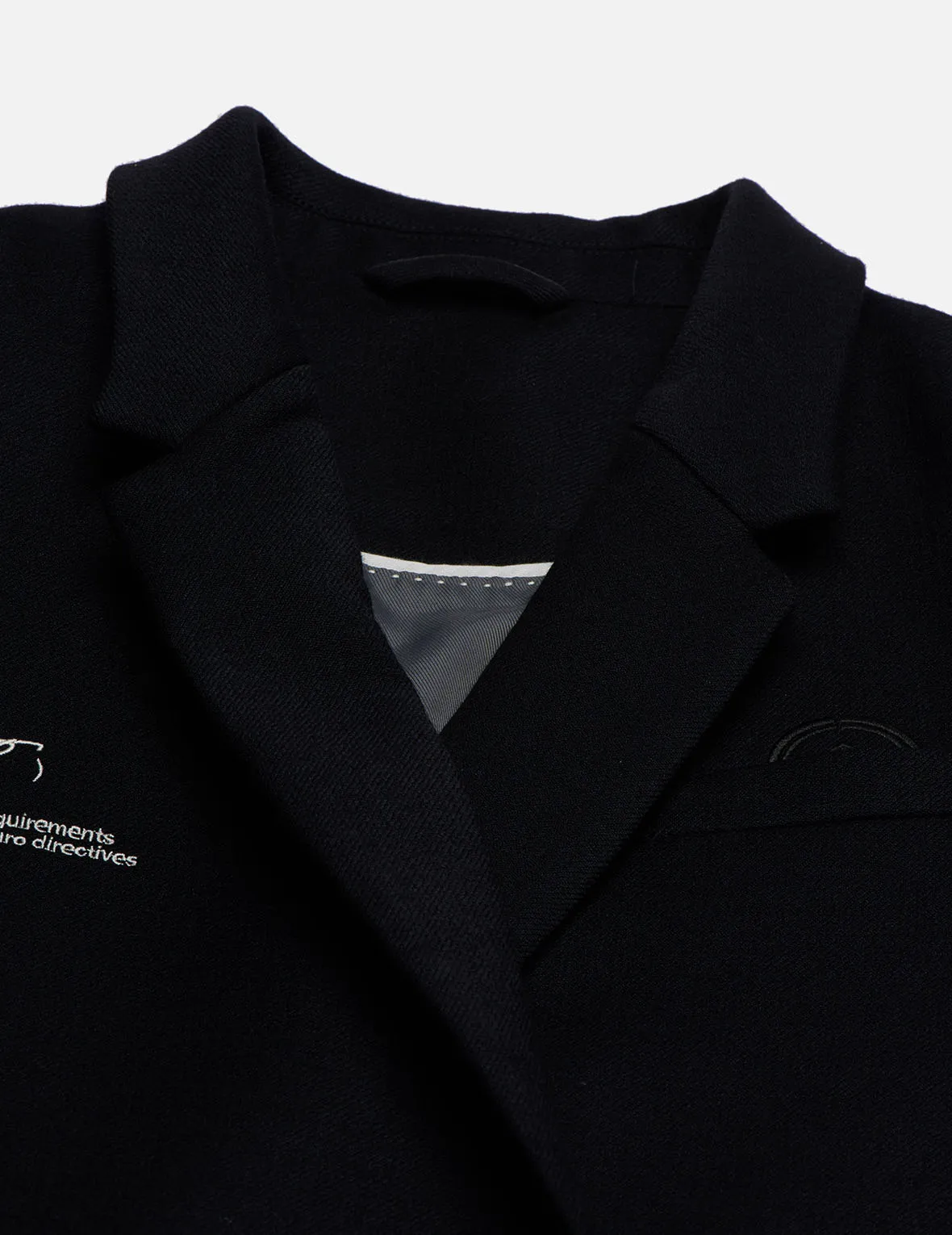 Embossed Logo Long Blazer