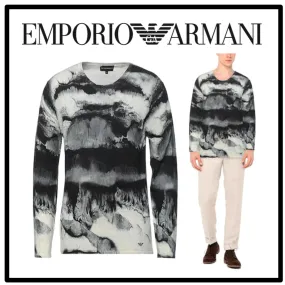 EMPORIO ARMANI  |Wool Cashmere Long Sleeves Sweaters