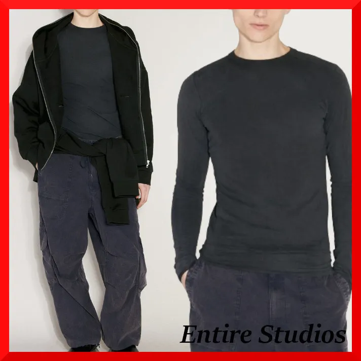 entire studios  |Crew Neck Pullovers Unisex Street Style Long Sleeves Plain