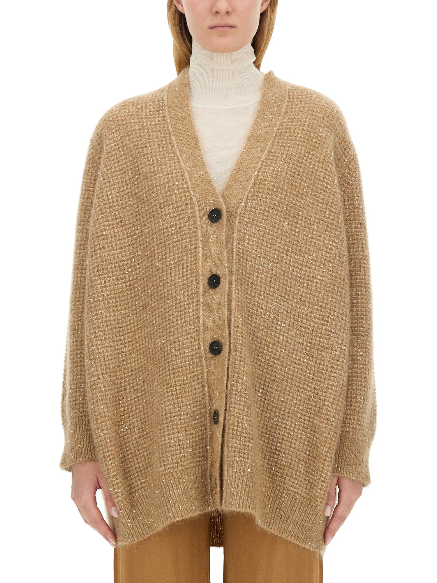 FABIANA FILIPPI    WOOL CARDIGAN WITH BUTTONS