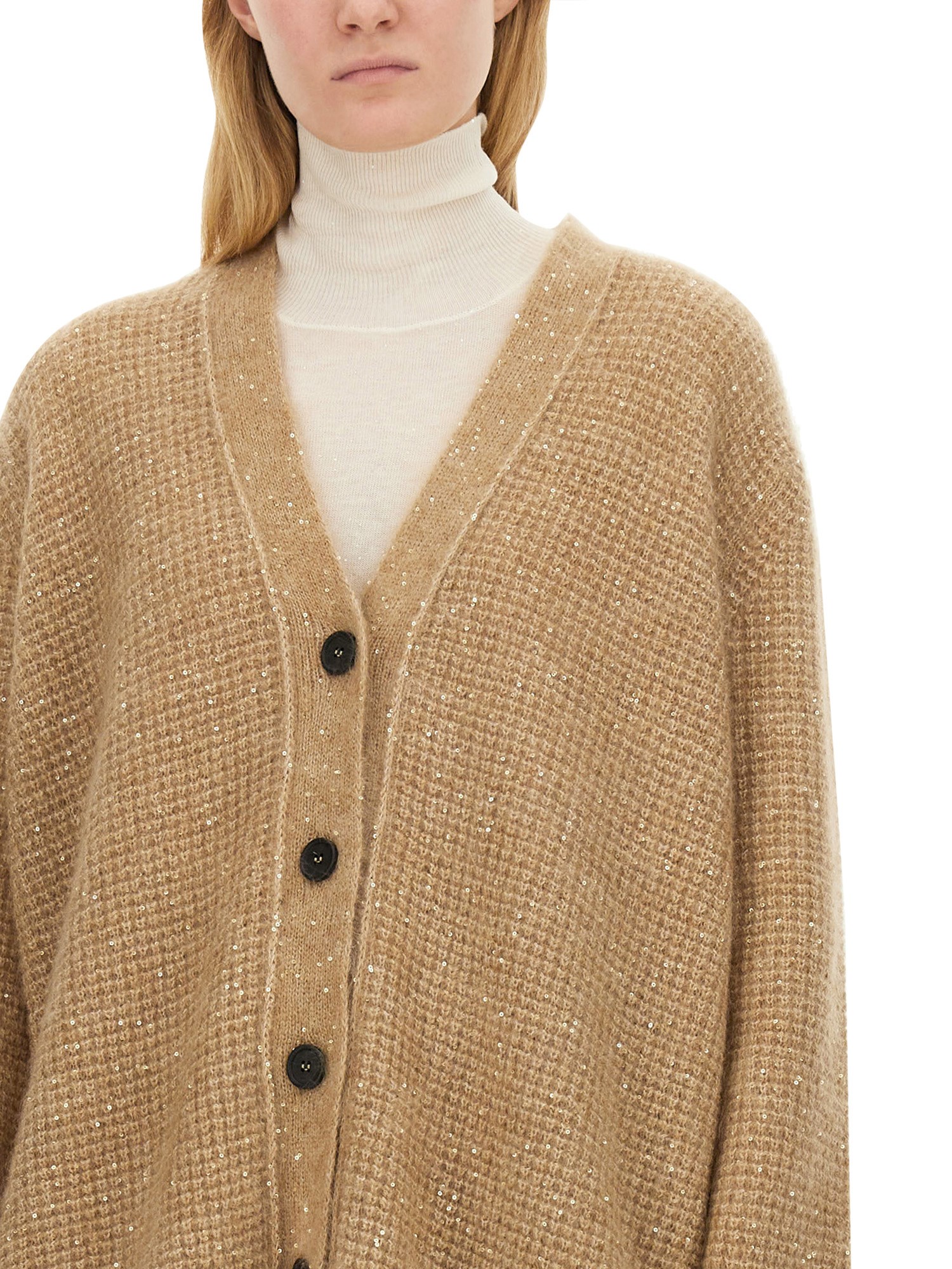 FABIANA FILIPPI    WOOL CARDIGAN WITH BUTTONS