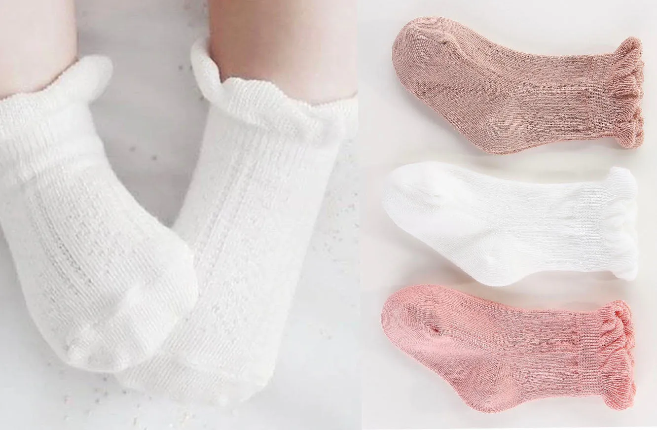 Frilly Crew Socks - 2packs: 0-1, 1-2Y, 2-4Y, 4-6Y, 6-8Y