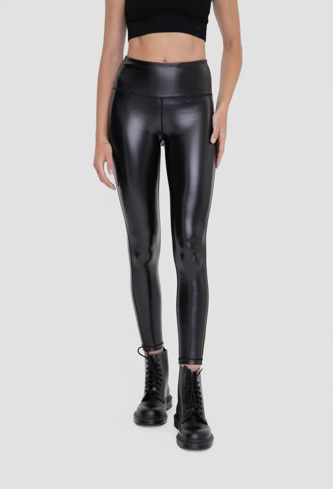 Glossy Liquid High-Waisted Leggings