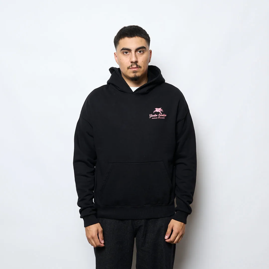 Goodies Sportive - 550G Premium Boxy Hoodie (Black/Pink)