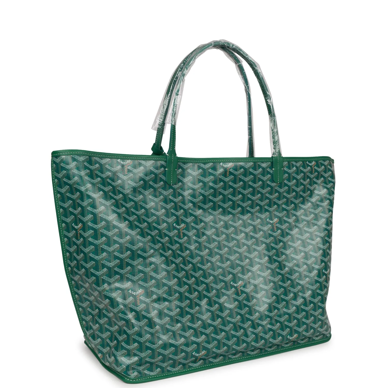 Goyard Goyardine Green Anjou GM Reversible Tote Bag Palladium Hardware