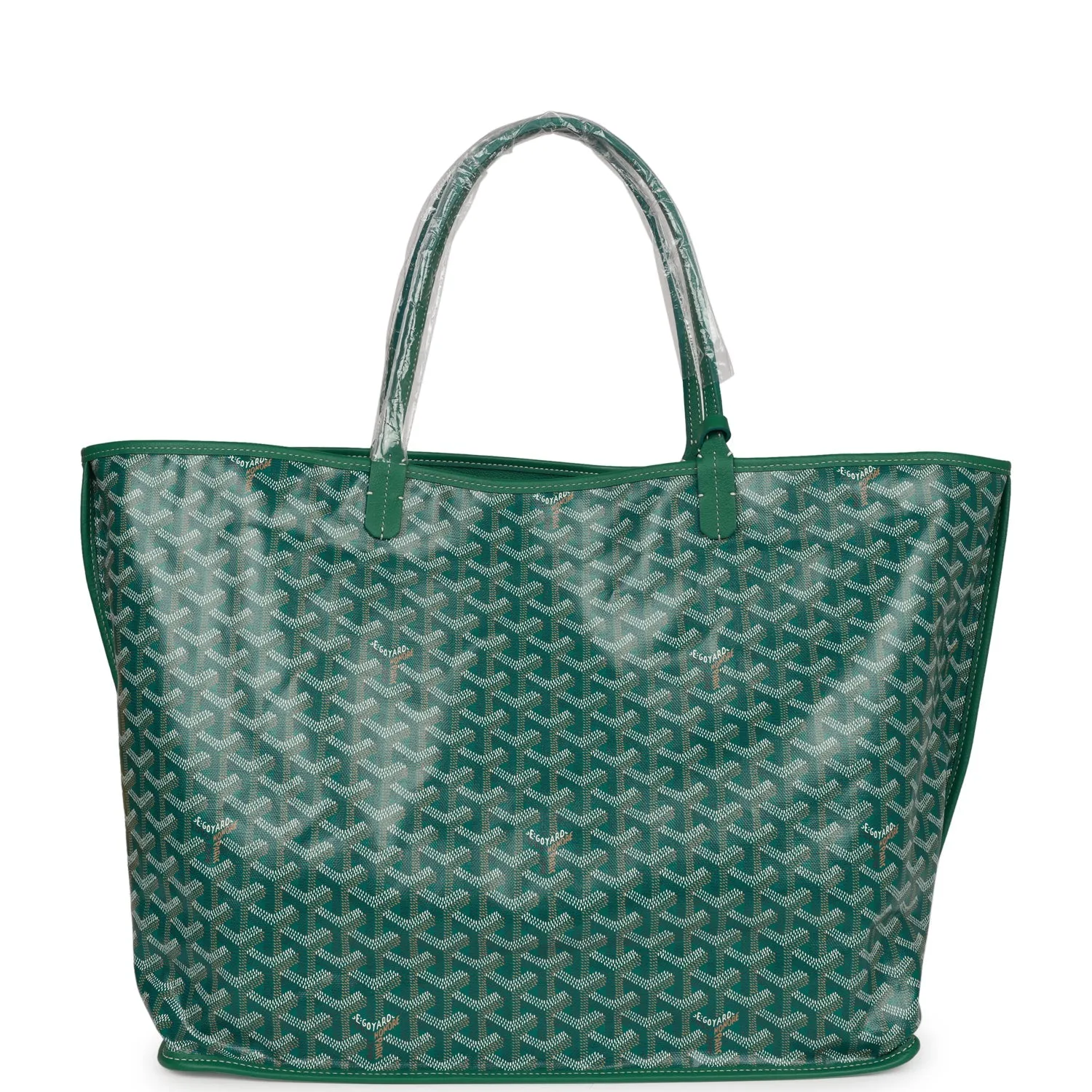 Goyard Goyardine Green Anjou GM Reversible Tote Bag Palladium Hardware