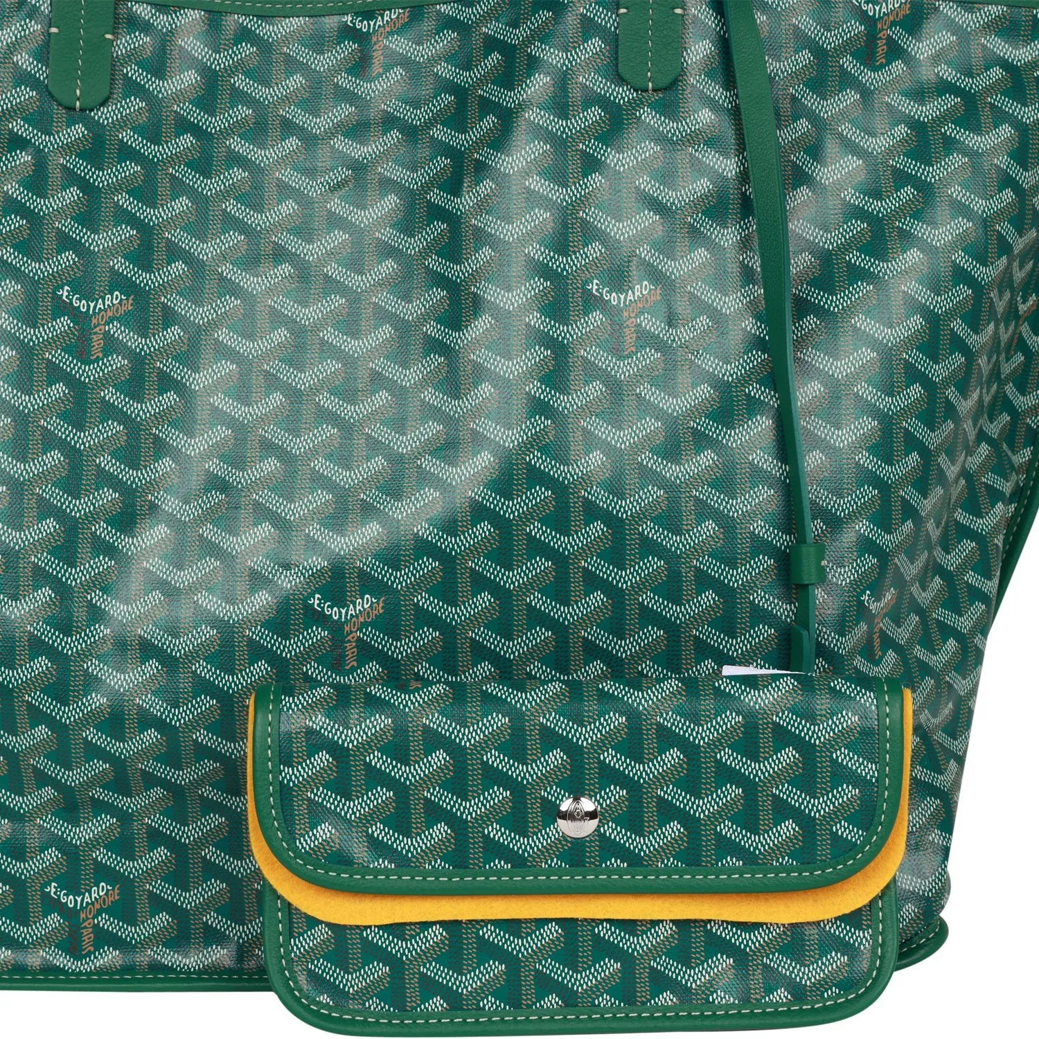 Goyard Goyardine Green Anjou GM Reversible Tote Bag Palladium Hardware