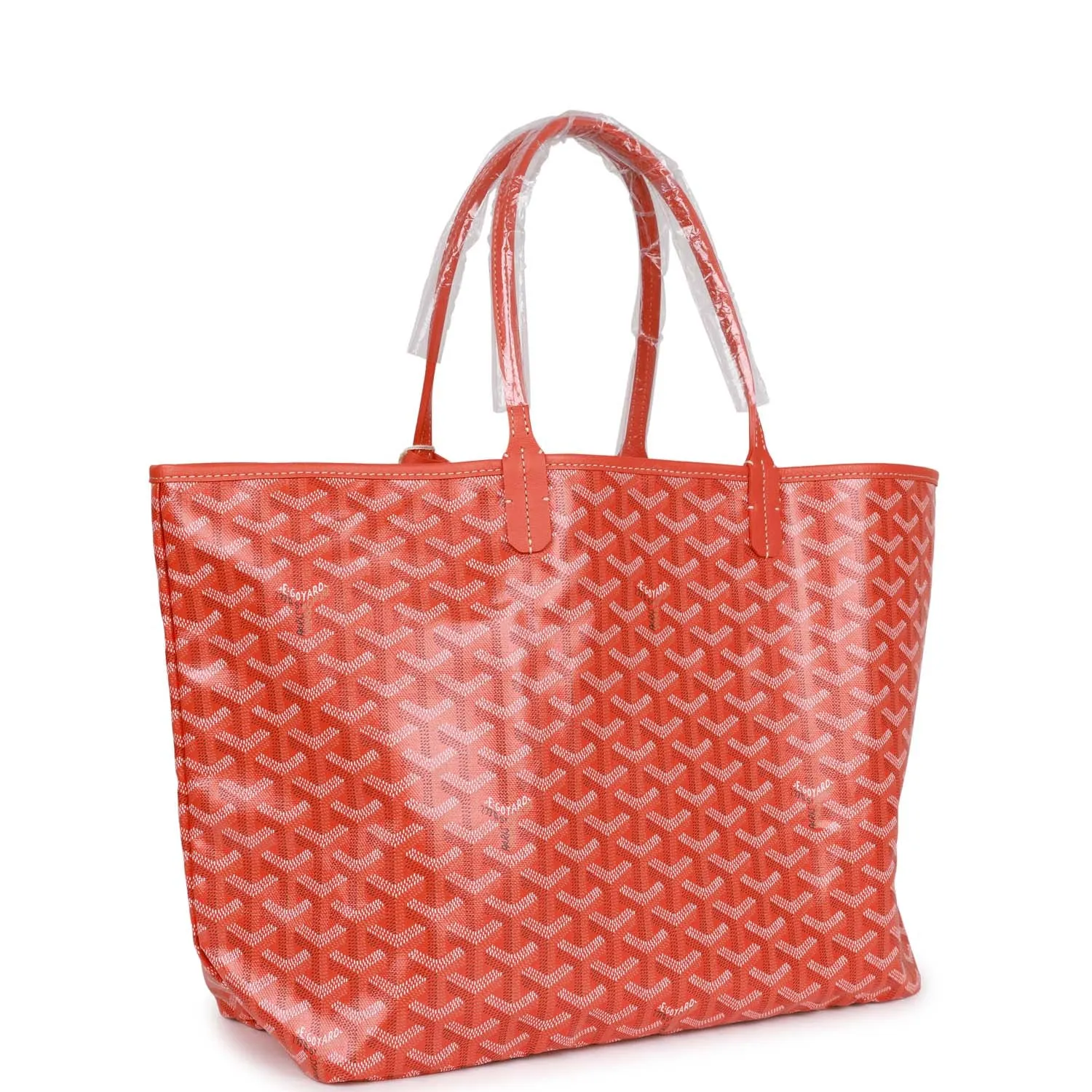 Goyard Goyardine Orange St. Louis PM Tote Bag Palladium Hardware