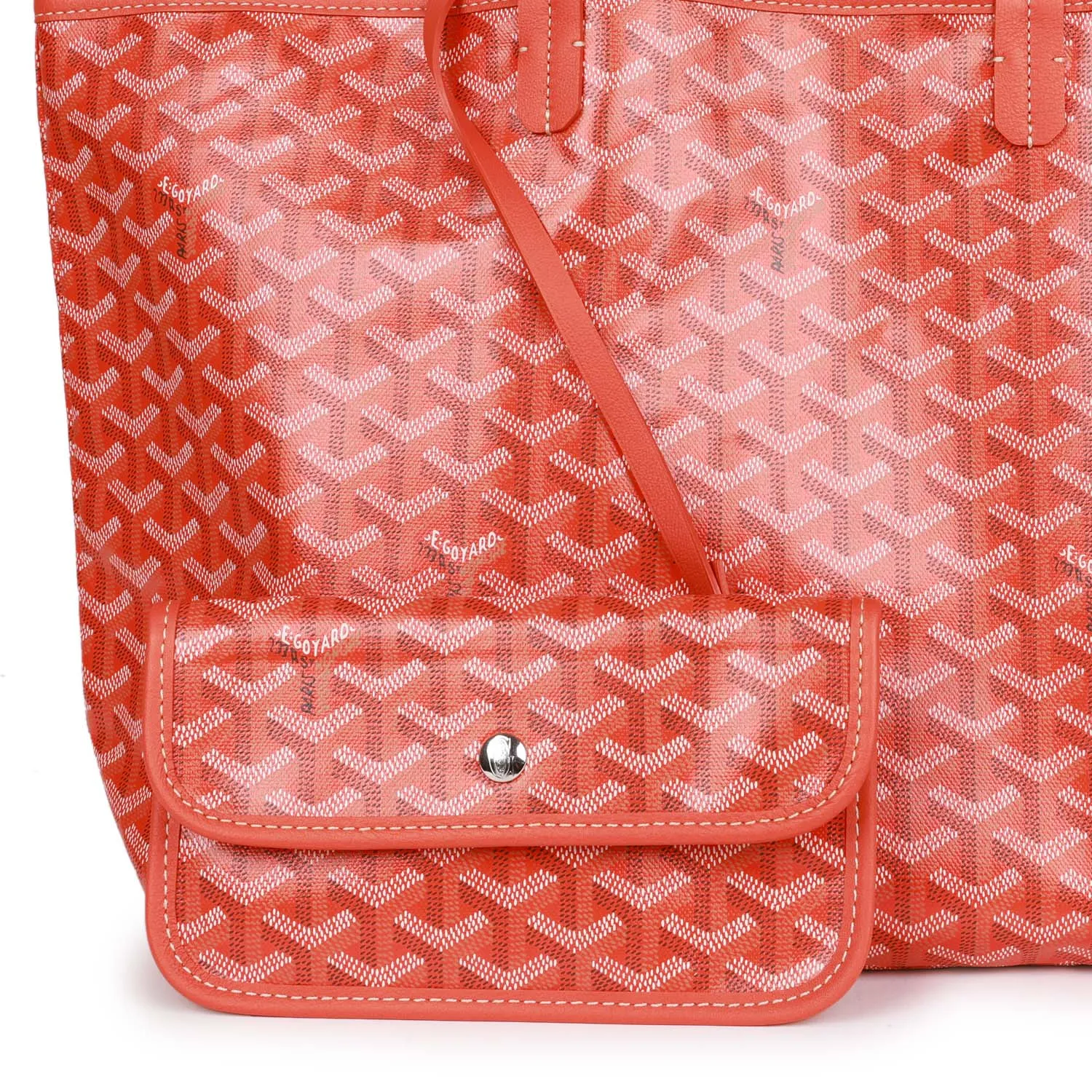 Goyard Goyardine Orange St. Louis PM Tote Bag Palladium Hardware