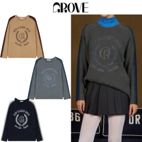 GROVE  |Casual Style Street Style Long Sleeves Office Style