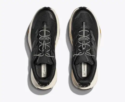 Hoka Women’s Transport Commuter Shoes-Black/Alabaster **Wide Width**