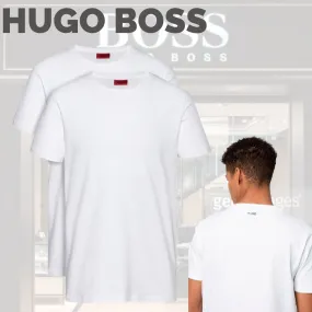 Hugo Boss  |Crew Neck Pullovers Street Style Plain Cotton Short Sleeves