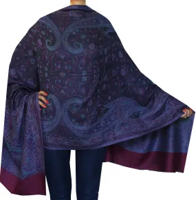 Indian Womens Fashion Shawls Paisley Wool Scarf Gift (84 x 30 inches)