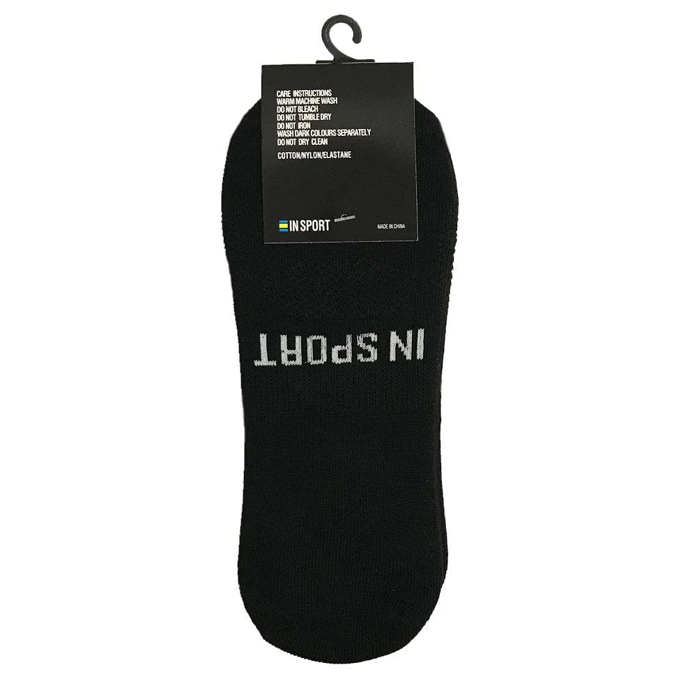 INSPORT NO SHOW INVISIBLE 3 PACK BLACK SOCKS