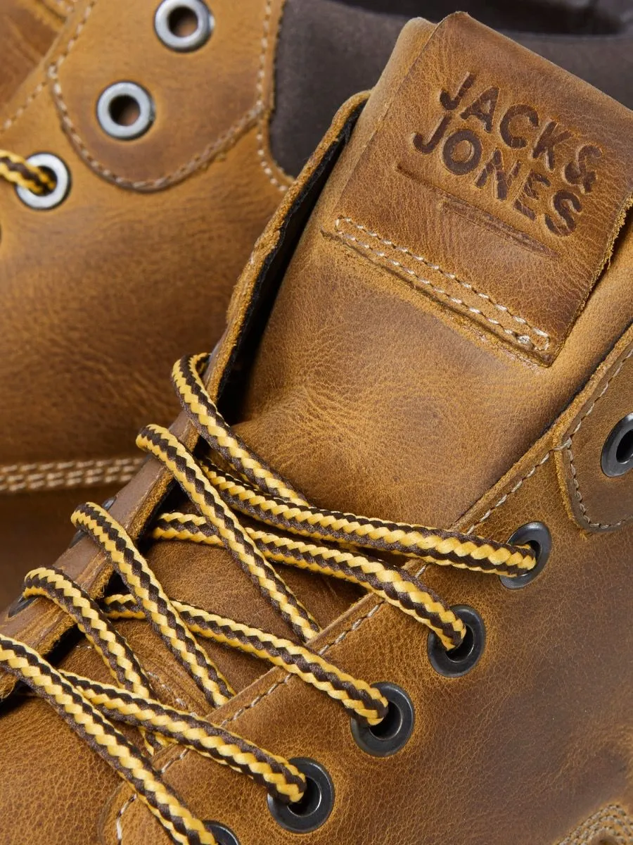 Jack & Jones Tubar Leather Boots Honey