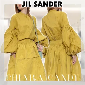 Jil Sander  |Casual Style Long Sleeves Plain Party Style Elegant Style