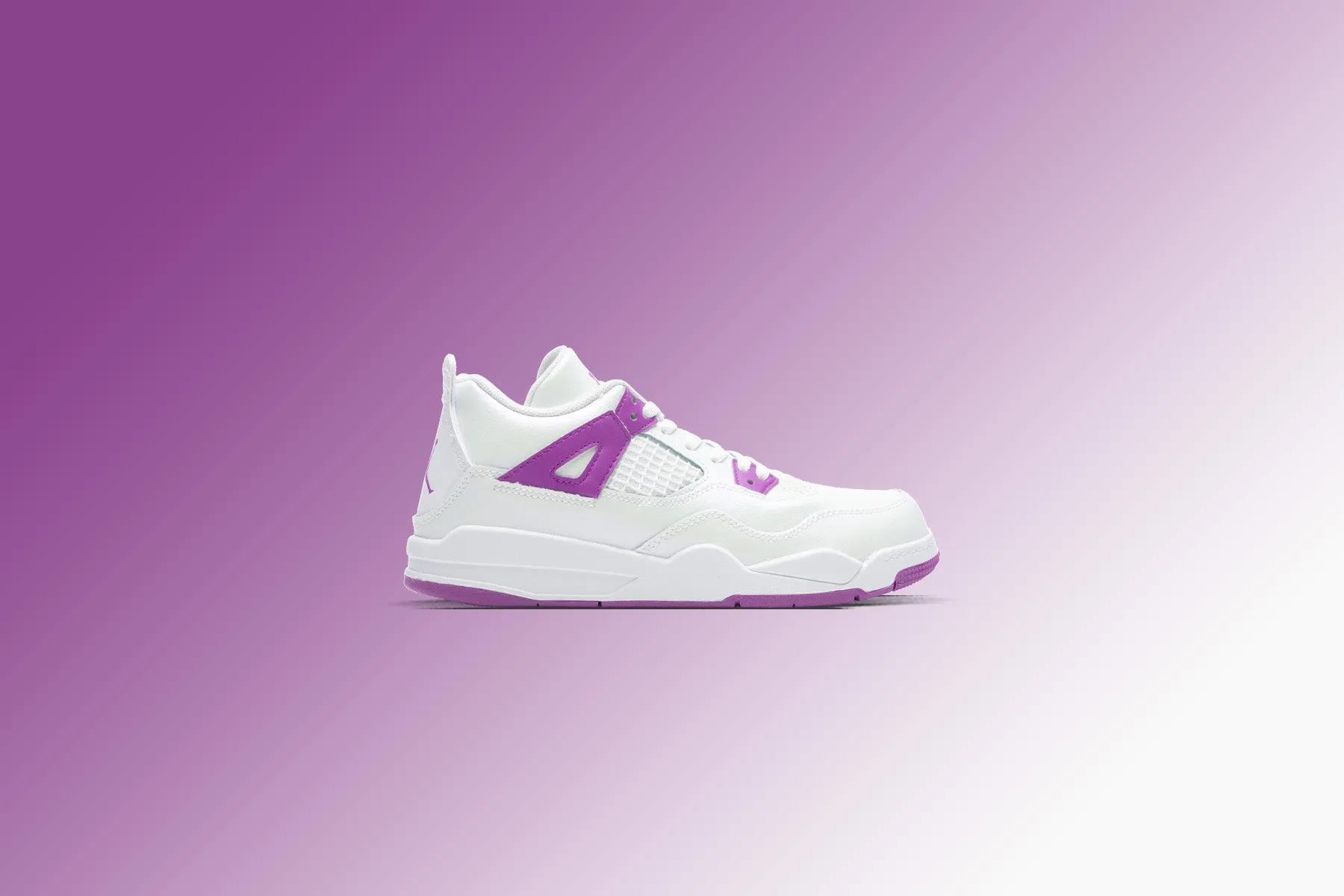 Jordan 4 Retro (PS) - White/Hyper Violet