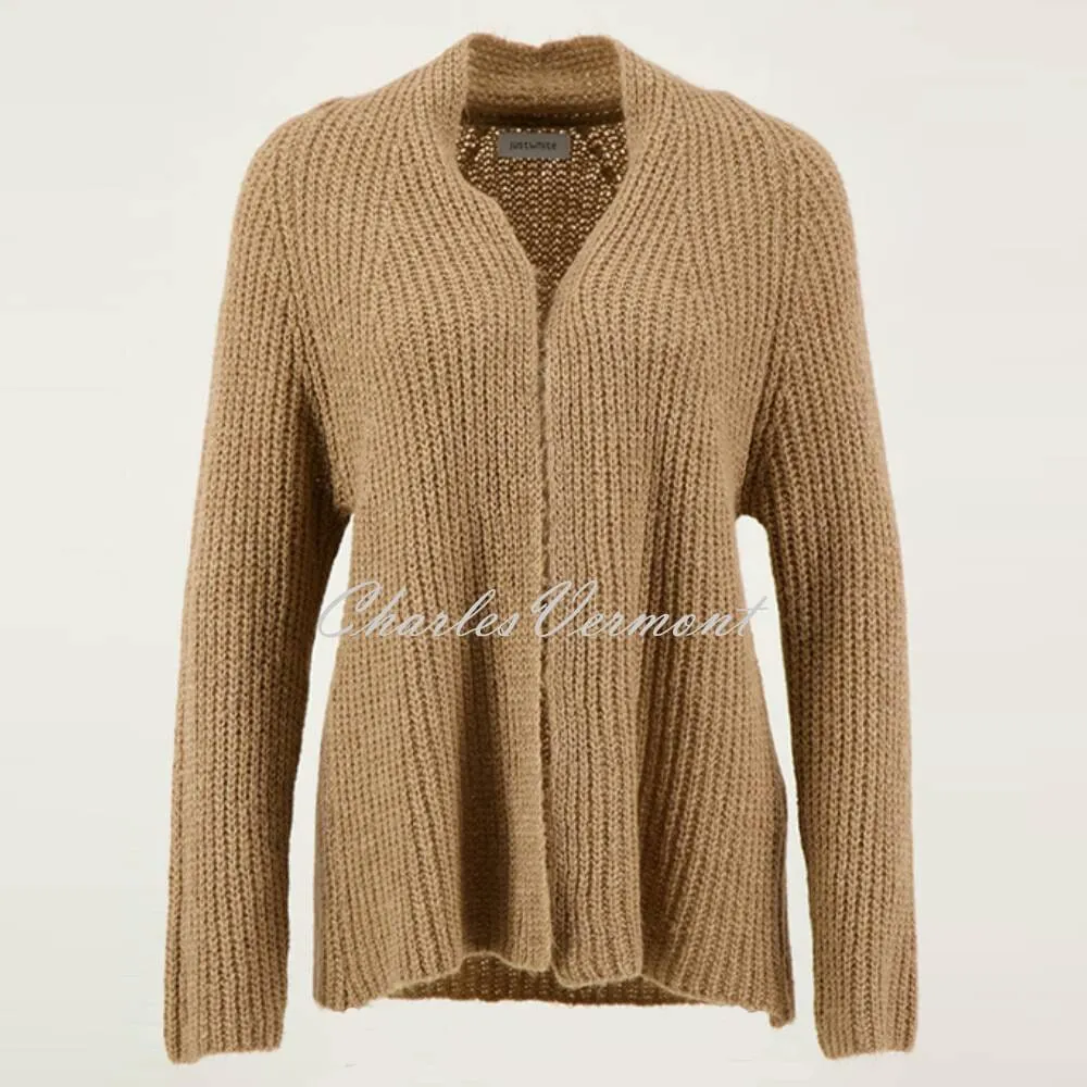 Just White Cardigan - Style J1968 (Camel)