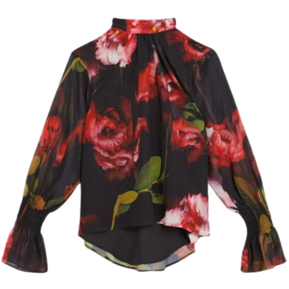 Karen Millen  |Flower Patterns Casual Style Long Sleeves Party Style