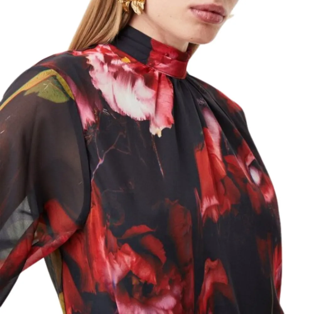 Karen Millen  |Flower Patterns Casual Style Long Sleeves Party Style