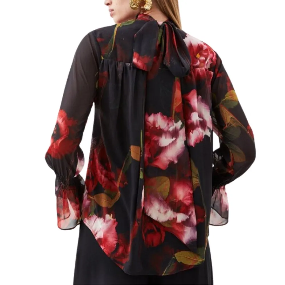 Karen Millen  |Flower Patterns Casual Style Long Sleeves Party Style