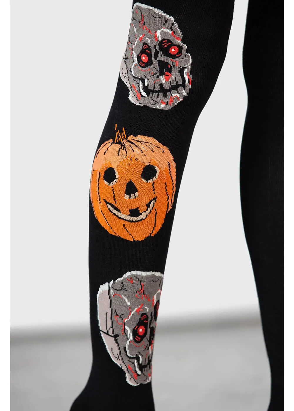 Killstar Morbid Over Knee Socks Black