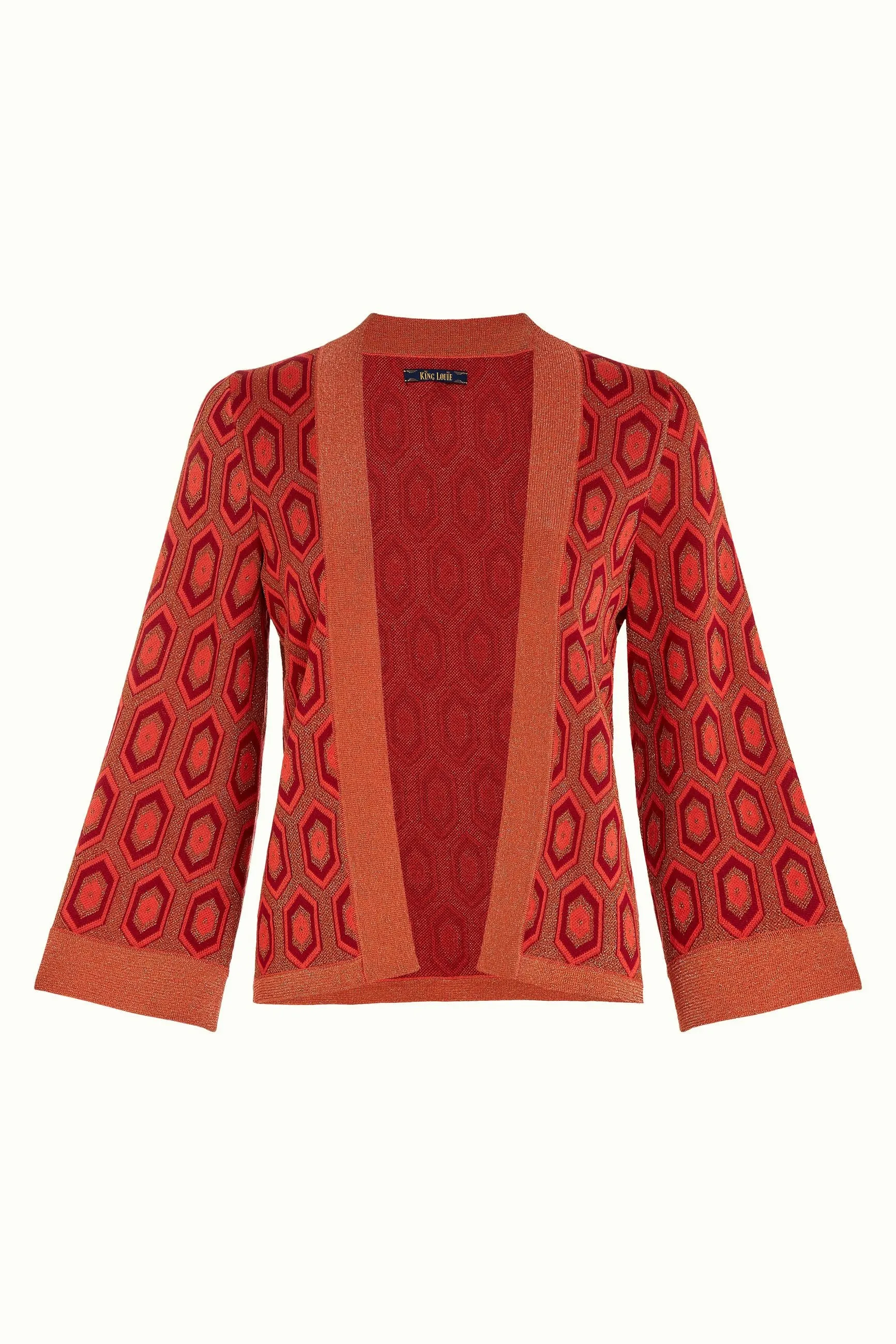 King Louie Tweed Orange Emily Cardigan