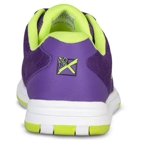 KR Lace Purple Yellow Womens Bowling Shoes