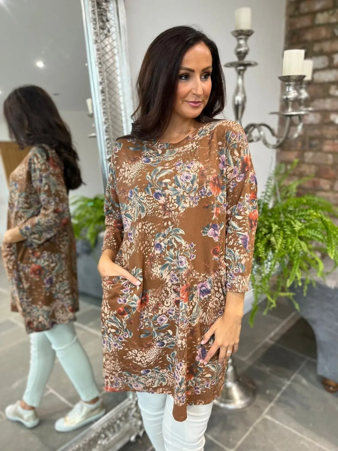 Leopard Floral Tunic Stacey