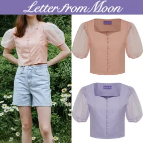 LETTER FROM MOON  |Casual Style Street Style Long Sleeves Short Sleeves