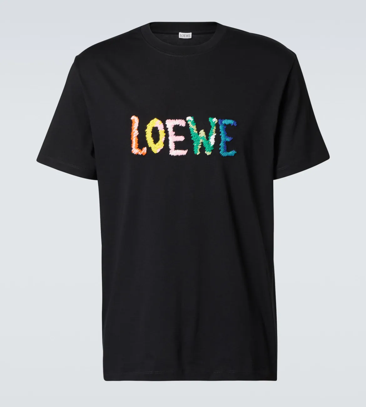 LOEWE  |Crew Neck Pullovers Street Style Cotton Short Sleeves Logo