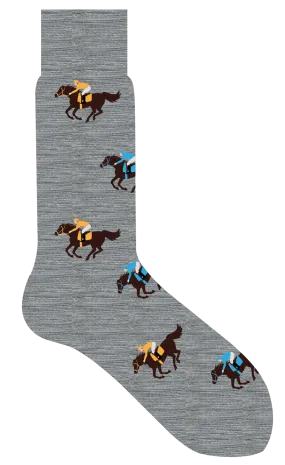 Lorenzo Uomo Socks - Grey Horse Racing