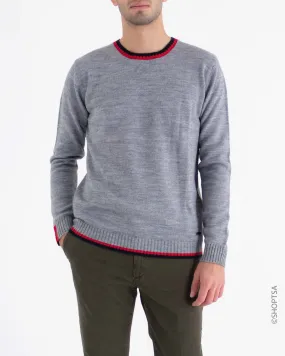 Maglione girocollo grigio