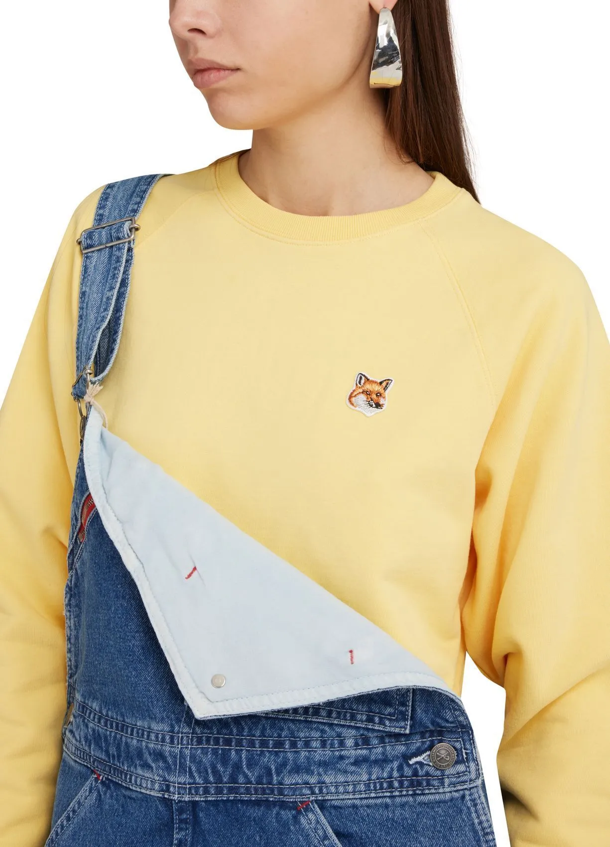 MAISON KITSUNE  |Crew Neck Unisex Sweat Rib Street Style Long Sleeves Plain