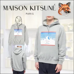 MAISON KITSUNE  |Pullovers Unisex Long Sleeves Plain Other Animal Patterns