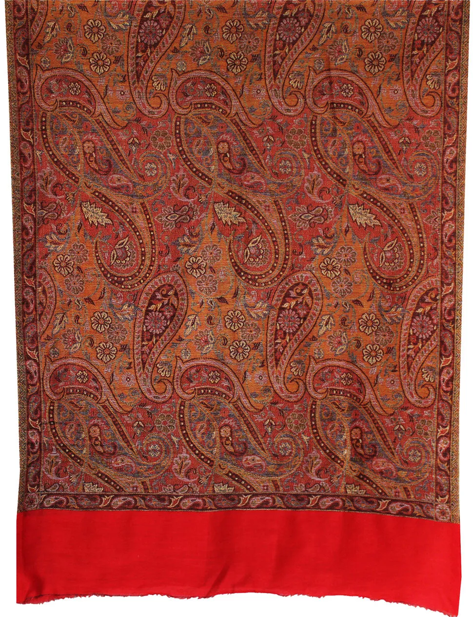 Maple Clothing  India Scarves Shawls Wool Wrap Paisley Gift (84 x 30 inches)