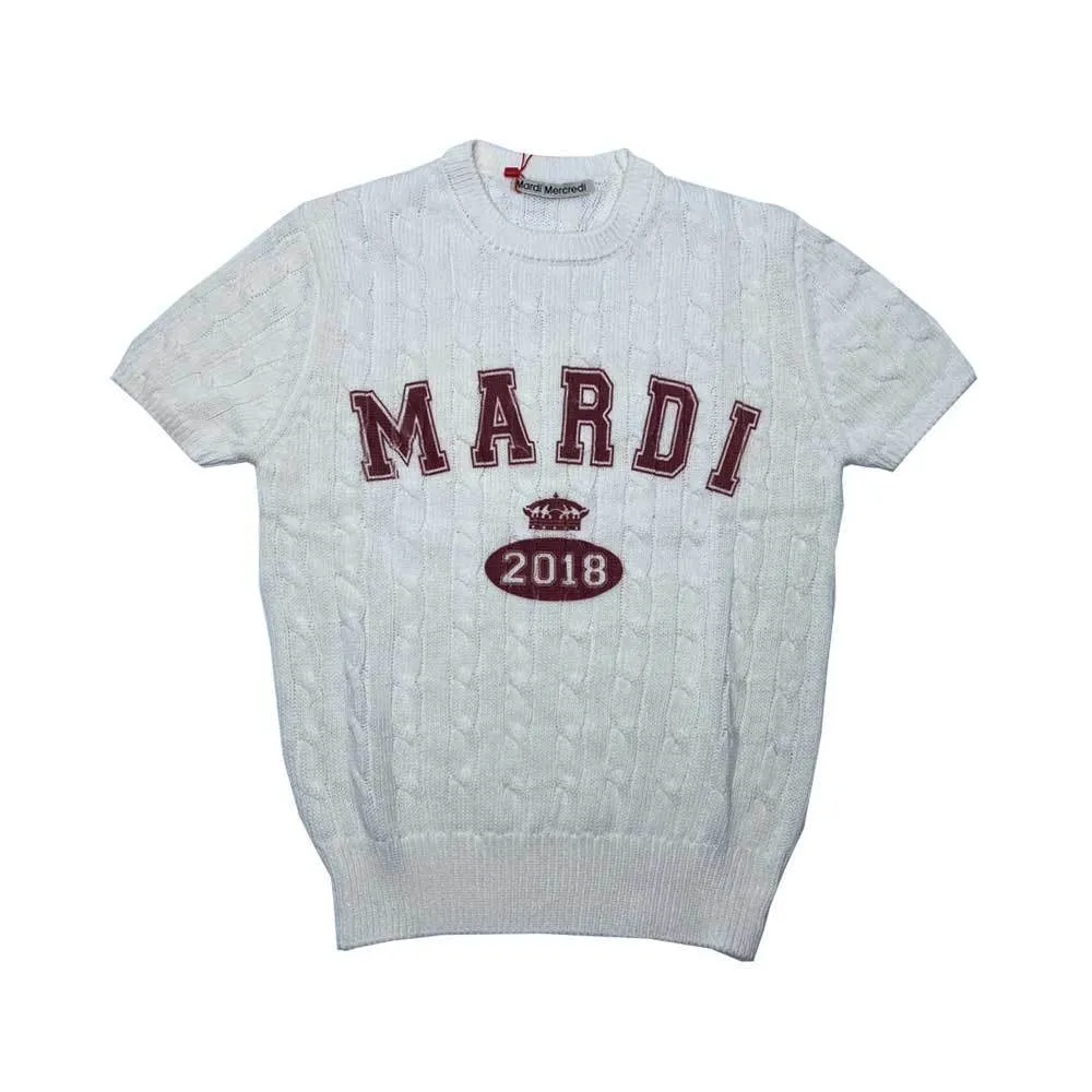 Mardi Mercredi  |Crew Neck Flower Patterns Casual Style Street Style