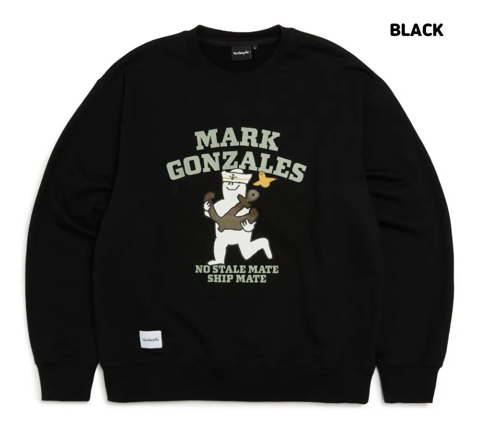 Mark Gonzales  |Unisex Street Style Long Sleeves Logo Sweatshirts