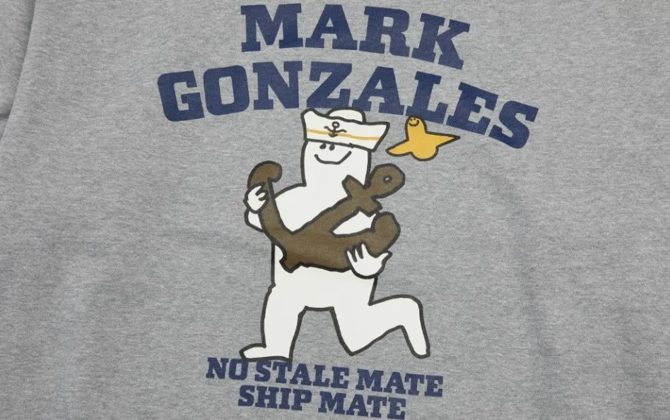 Mark Gonzales  |Unisex Street Style Long Sleeves Logo Sweatshirts